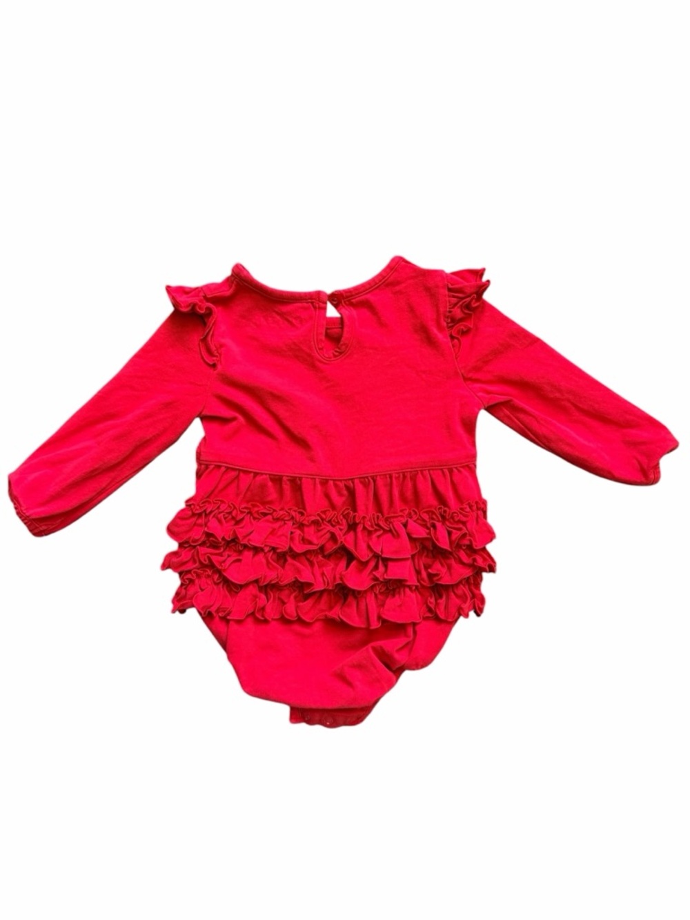 Ruffle Butts Long-Sleeve Ruffle One-Piece - Hot Pink